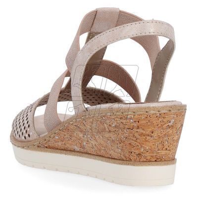 9. Comfortable wedge sandals Remonte W RKR667, pink gold