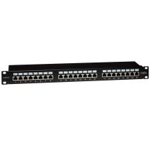 EmiterNet Panel 19" 24xRJ45 STP cat.6 (1U) with shelf