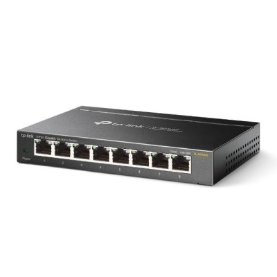 TP-Link Omada TL-SG108S Network Switch, Black, Unmanaged, Gigabit Ethernet (10/100/1000)