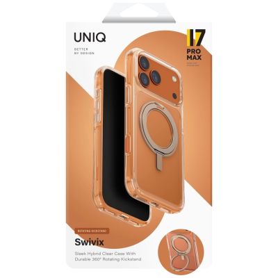 6. Uniq Swivix Rotating Kickstand 360 Case for iPhone 17 Pro Max - Gold