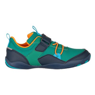 3. Trollkids Skaland Barefoot Hiker Shoes in Sea Green/Madeire Blue/Sahara Sunset