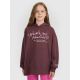 Oversized sweatshirt with hood, unzipped, for girls, 4F 4FJRAW25TSWSF2429-51S