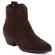 8. Brown women’s leather cowboy ankle boots Big Star SS274463