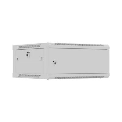 5. LANBERG WALL-HUNG RACK CABINET 19" 4U 600X600 GRAY METAL DOOR (FLAT PACK)