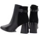 5. Women's black leather high-heeled ankle boots D&A S.Barski CR62-3477