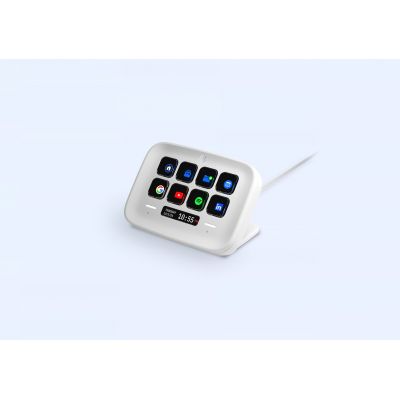 3. Elgato Stream Deck Neo external controller, white, 8 configurable keys