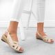 4. Rieker W RKR682 comfortable leather sandals beige