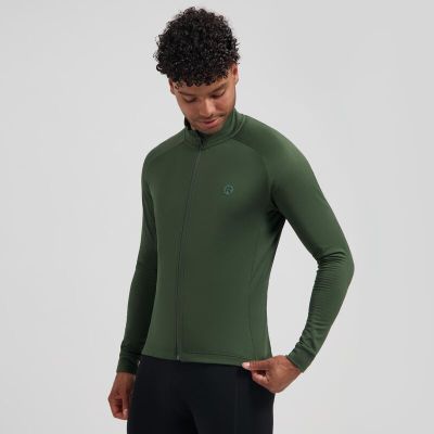 3. Rogelli ESSENTIAL II green long sleeve t-shirt 7XL