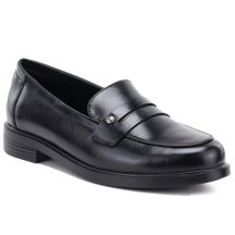Women's loafers, black lords shoes, Potocki SZ12832