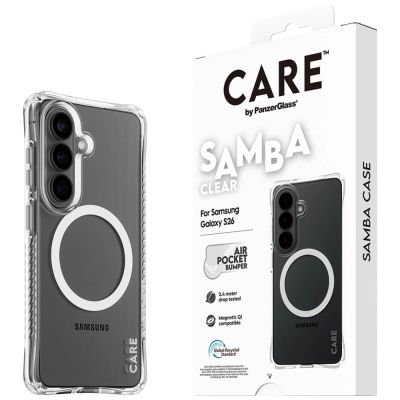5. CARE by PanzerGlass Samba Transparent Qi Case for Samsung Galaxy S26 - Transparent