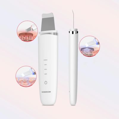 10. MAXGROOM M-169 ultrasonic cavitation peeling device with LED light therapy - white