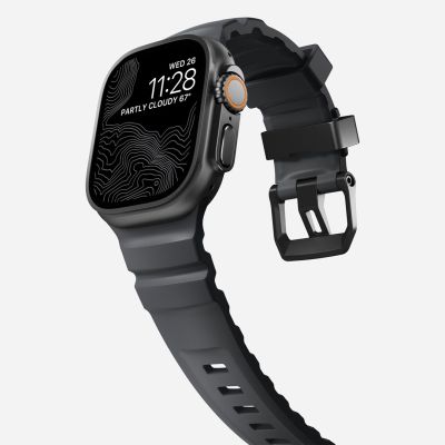 8. Nomad Rocky Point Band Black Leather, Titanium
