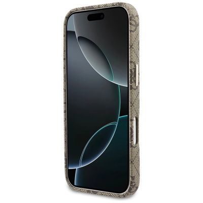 5. Guess 4G Script MagSafe Case for iPhone 17 - Brown