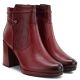 9. Women's insulated high-heeled ankle boots, red, Jezzi FAF125B-2