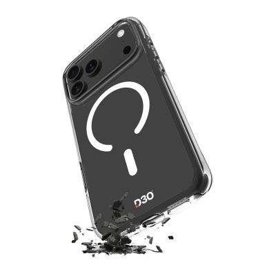Puro Impact Clear D3O TPU+PC Case Compatible with MagSafe for iPhone 17 Pro - Transparent
