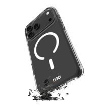 Puro Impact Clear D3O TPU+PC Case Compatible with MagSafe for iPhone 17 Pro - Transparent