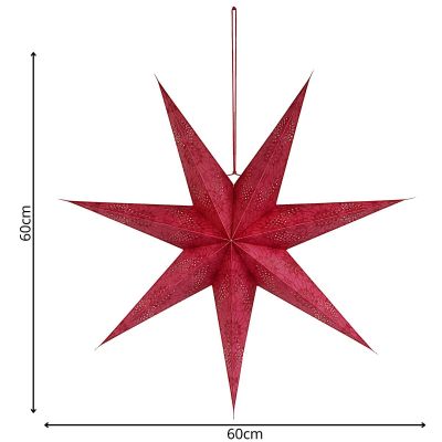 6. DECORATIVE PAPER STAR 60CM RED
