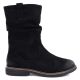 5. Women's insulated ankle boots with a ruffled upper, black M.Daszyńskie SA296-5
