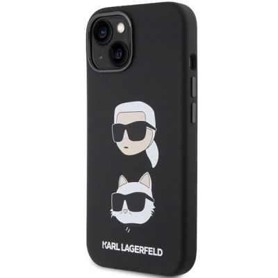 2. Karl Lagerfeld Silicone Karl&Choupette Head case for iPhone 15 Plus / 14 Plus - black