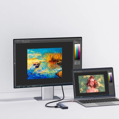 9. Baseus UltraJoy Series 5-Port HUB Docking Station Space Grey?Type-C to HDMI4K@30Hz*1+USB 3.0*4?