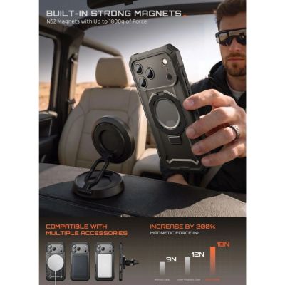 12. Supcase Grip Pro Mag MagSafe Case for iPhone 18 Pro Max / 17 Pro Max - Black