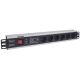 2. Intellinet 713962 PDU 6-Outlet Power Distribution Unit 1.5U Black