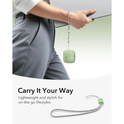 6. ESR Pulse HaloLock MagSafe Case for Apple AirPods 4 / 5 - light green
