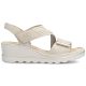 2. Women's beige wedge sandals Rieker 67410-62