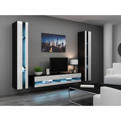 5. TV cabinet VIGO NEW '180' 30/180/40 black/white flat