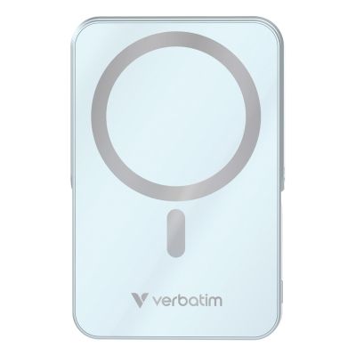 4. Verbatim Charge 'n' Go Magnetic Wireless Lithium Polymer (LiPo) 10000 mAh Wireless Charging Blue