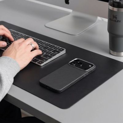 7. Tech-Protect Ion Carbon MagSafe Case for iPhone 18 Pro Max / 17 Pro Max - Black and Silver