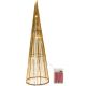 12. DECORATIVE CHRISTMAS TREE GOLD LED WARM WHITE 40CM