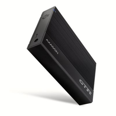 AXAGON EE35-GTR USB-C 3.2 Gen 1 - SATA 6G, 3.5" External Hard Drive Enclosure, Grooved - Black