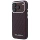 2. Karl Lagerfeld Grained Allover Logo Metal Elongated MagSafe Case for iPhone 17 Pro Max / 18 Pro Max - Burgundy