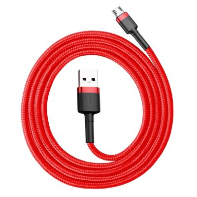 2. Baseus Cafule Cable CAMKLF-B09 USB-A / micro USB 2.4A 1 m - red