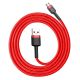 2. Baseus Cafule Cable CAMKLF-B09 USB-A / micro USB 2.4A 1 m - red