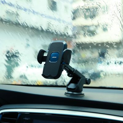 22. Joyroom car phone holder with telescopic extendable arm for dashboard and windshield black (JR-ZS259)