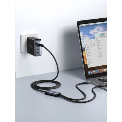 13. Joyroom Speedy Series S-A21 2in1 USB-C - USB-C / USB-C cable 100W 1.5m - black