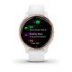 Garmin Venu 2S Watch (40 mm) Rose Gold Stainless Steel Bezel / White Case / Silicone Band