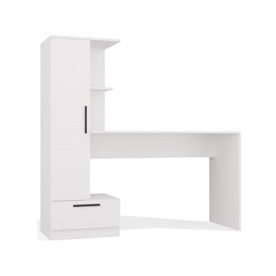2. COSMO WHITE DESK + SHELVING SET