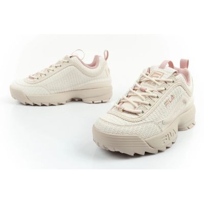 8. Fila Disruptor women's shoes sports sneakers fashionable beige comfortable