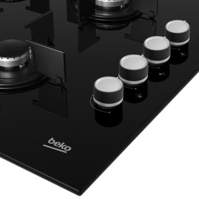 6. Beko HILG64120S gas hob (4 cooking zones; black)