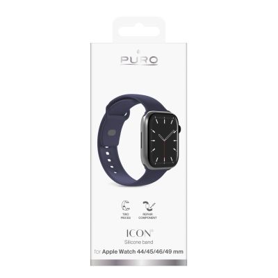 9. Puro Icon Strap for Apple Watch 44/45/46/49mm - Navy Blue