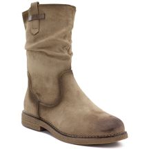 Women's insulated ankle boots with a ruffled upper, beige M.Daszyńskie SA296-5