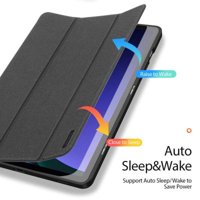 8. Dux Ducis Domo flip and smart sleep case for Samsung Galaxy Tab S9 - black