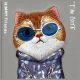 7. Nimmy Glasses Cool Cat Case for iPhone 16 Pro Max - Gray
