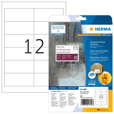 HERMA 4692 Printable Labels White Self-adhesive Printable Labels