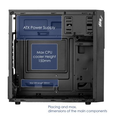 9. AKYGA MICRO TOWER ATX CASE USB C PORT AK19BK