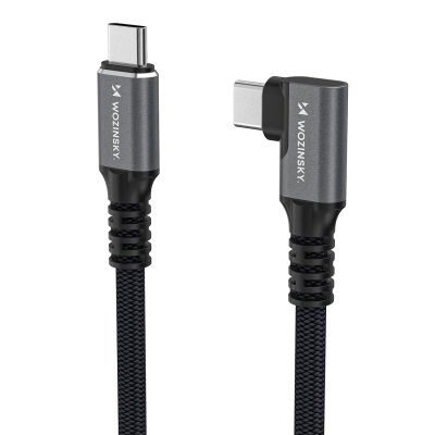 3. Wozinsky WPS3-UY41S USB-C USB4 40Gb/s 240W 1m 4K Angled Cable - Black