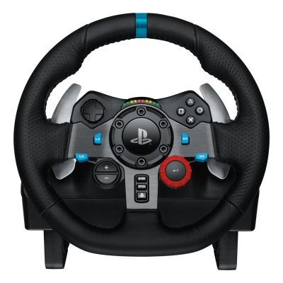5. Logitech G 991-000539 aluminium gaming controller, black, USB, steering wheel + pedals + headset for PC, PlayStation 4, PlayStation 5, PlayStation 3